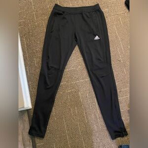 Adidas black size small joggers with black stripes